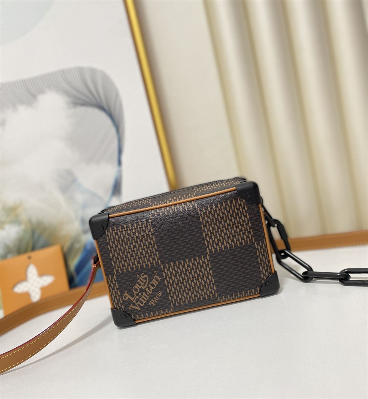 LOUIS VUITTON MINI SOFT TRUNK DAMIER EBENE - LVB070