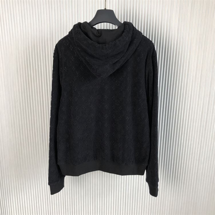 LOUIS VUITTON MONOGRAM FRENCH TERRY ZIP THROUGH HOODIE - LVH047
