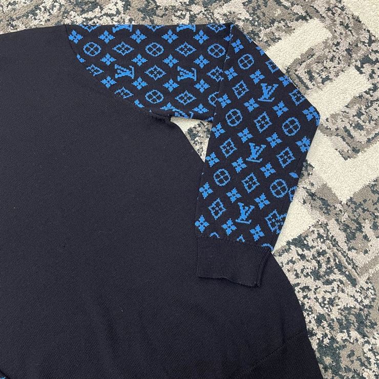 LOUIS VUITTON MONOGRAM MIX CASHMERE CREWNECK - LVH035