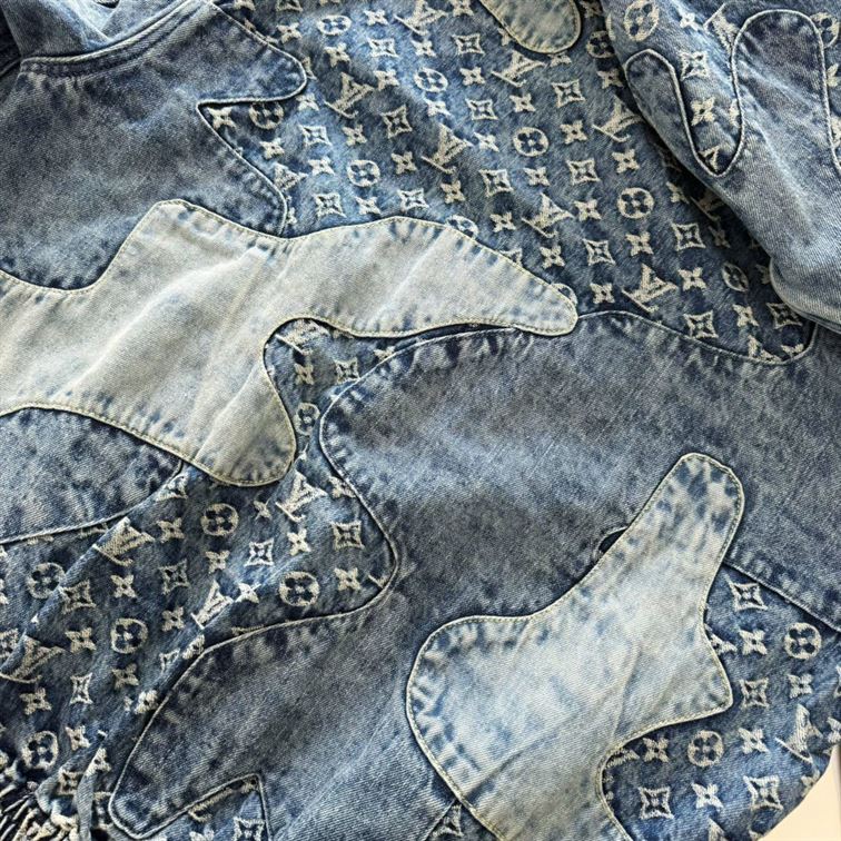 LOUIS VUITTON MONOGRAM PATCHWORK DENIM HOODIE - LVC031
