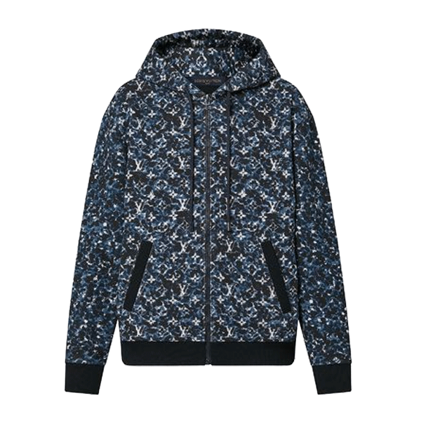 LOUIS VUITTON MONOGRAM ZIP THROUGH COTTON HOODIE - LVH057