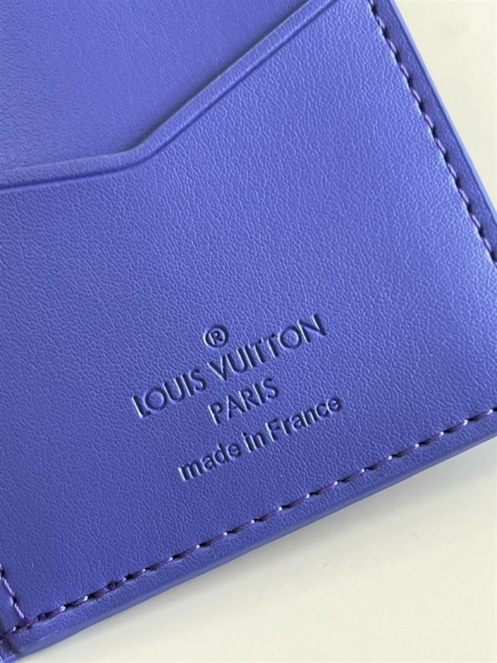 LOUIS VUITTON POCKET ORGANIZER IN BLUE MONOGRAM TAURILLON