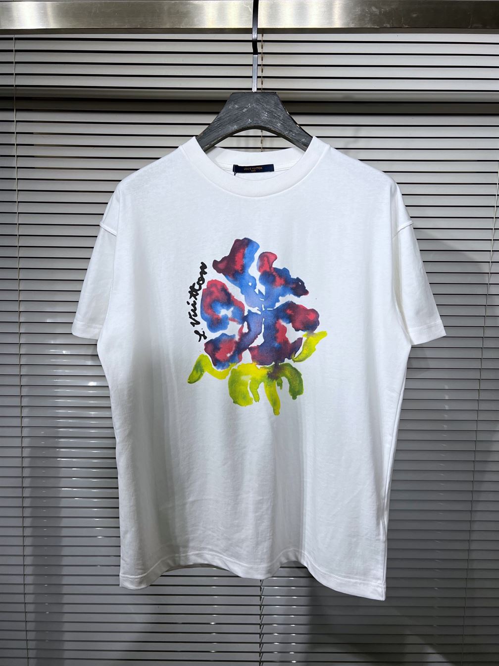 LOUIS VUITTON PRINTED FLOWER DROP SHOULDERS TEE - LVTS008