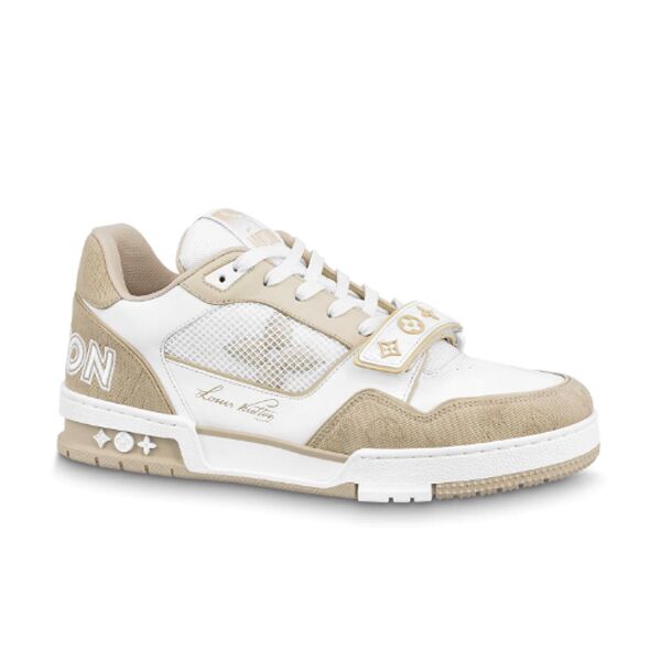 LOUIS VUITTON TRAINER BEIGE WHITE - LVS014