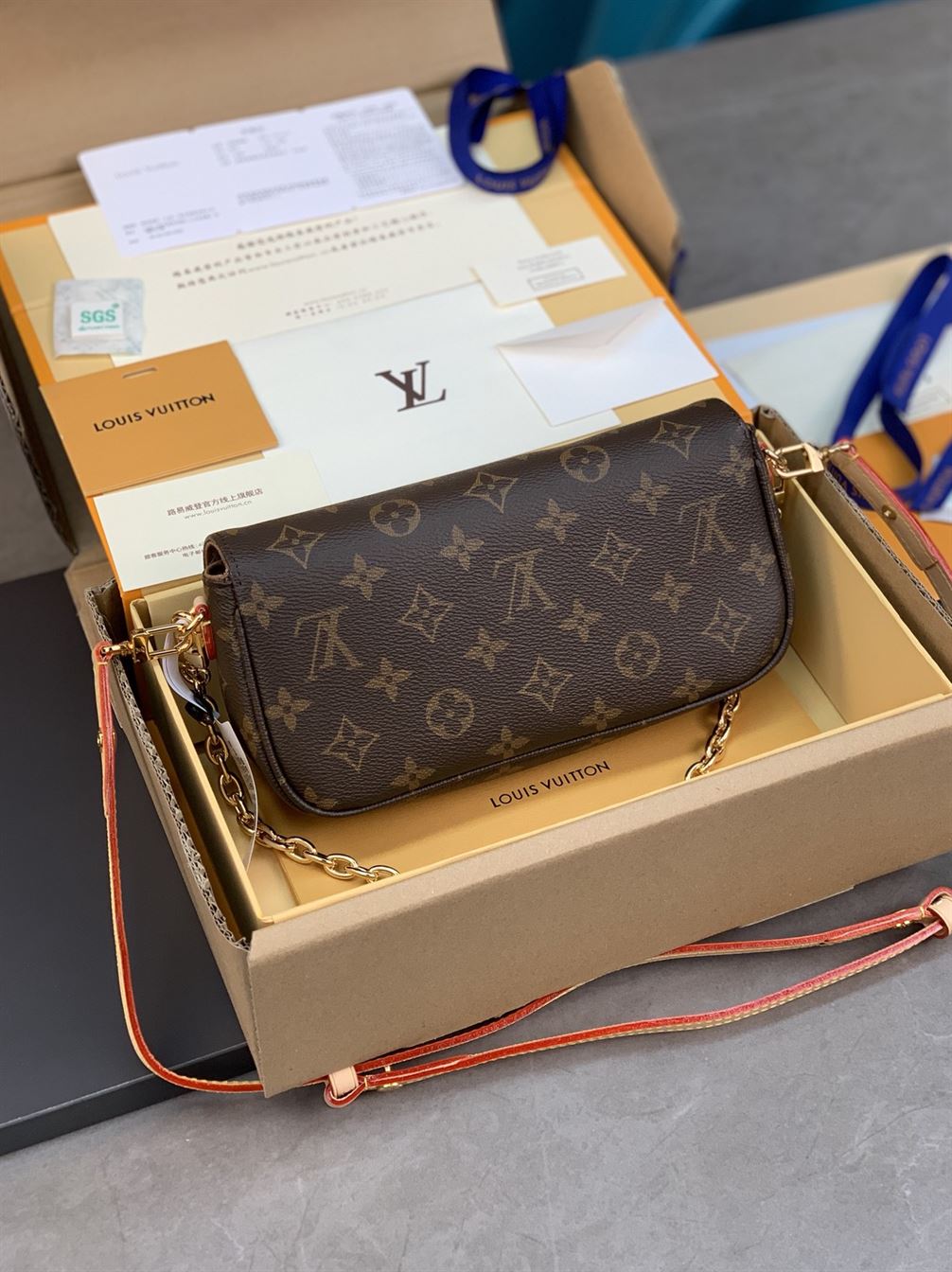 LOUIS VUITTON WALLET ON CHAIN IVY MONOGRAM CANVAS