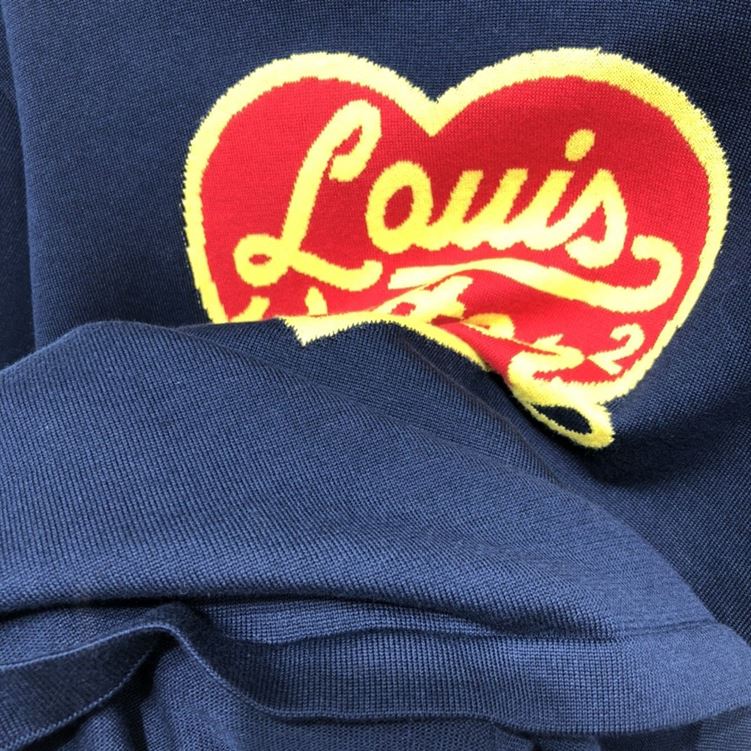 LOUIS VUITTON X NIGO INTARSIA JACQUARD HEART CREWNECK - LVTS049