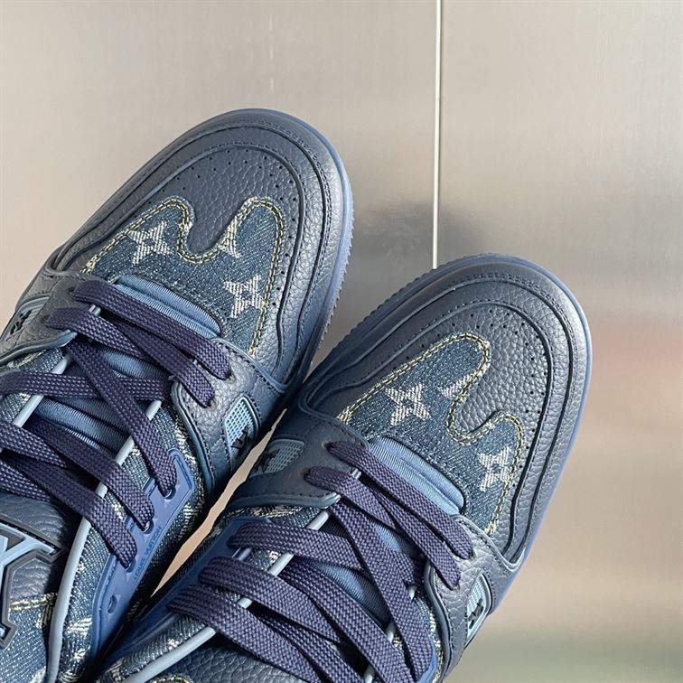 LOUIS VUITTON X NIGO TRAINER SNEAKERS IN BLUE - LVS005
