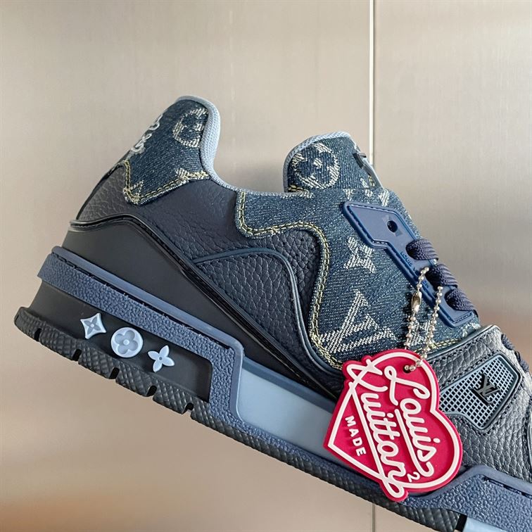 LOUIS VUITTON X NIGO TRAINER SNEAKERS IN BLUE - LVS005