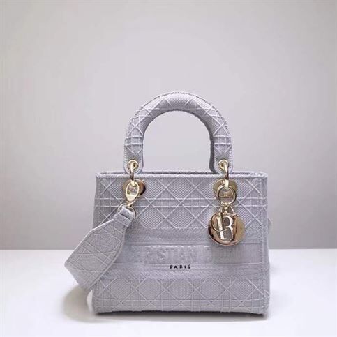 MEDIUM LADY D-LITE GREY BAG