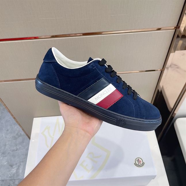 MONCLER NAVY SUEDE NEW MONACO SNEAKERS - MCS010