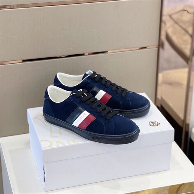 MONCLER NAVY SUEDE NEW MONACO SNEAKERS - MCS010
