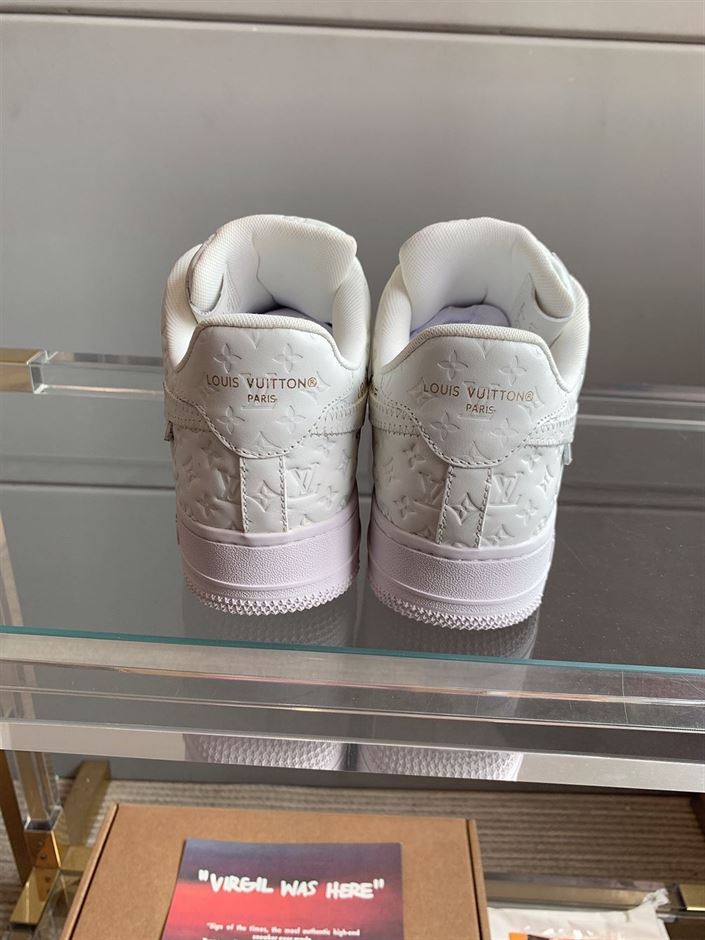 NIKE AIR FORCE 1 LOUIS VUITTON TRIPLE WHITE - LVS109