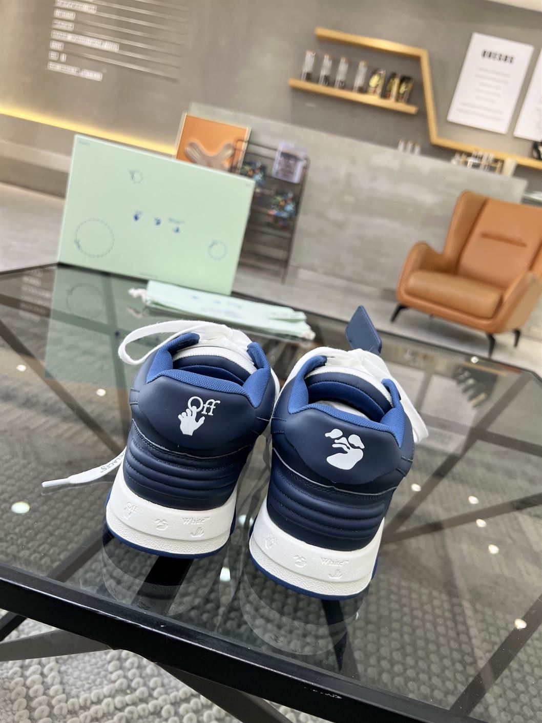 OFF-WHITE OUT OFF OFFICE CALF LEATHER WHITE ROYAL IN BLUE - OFW016