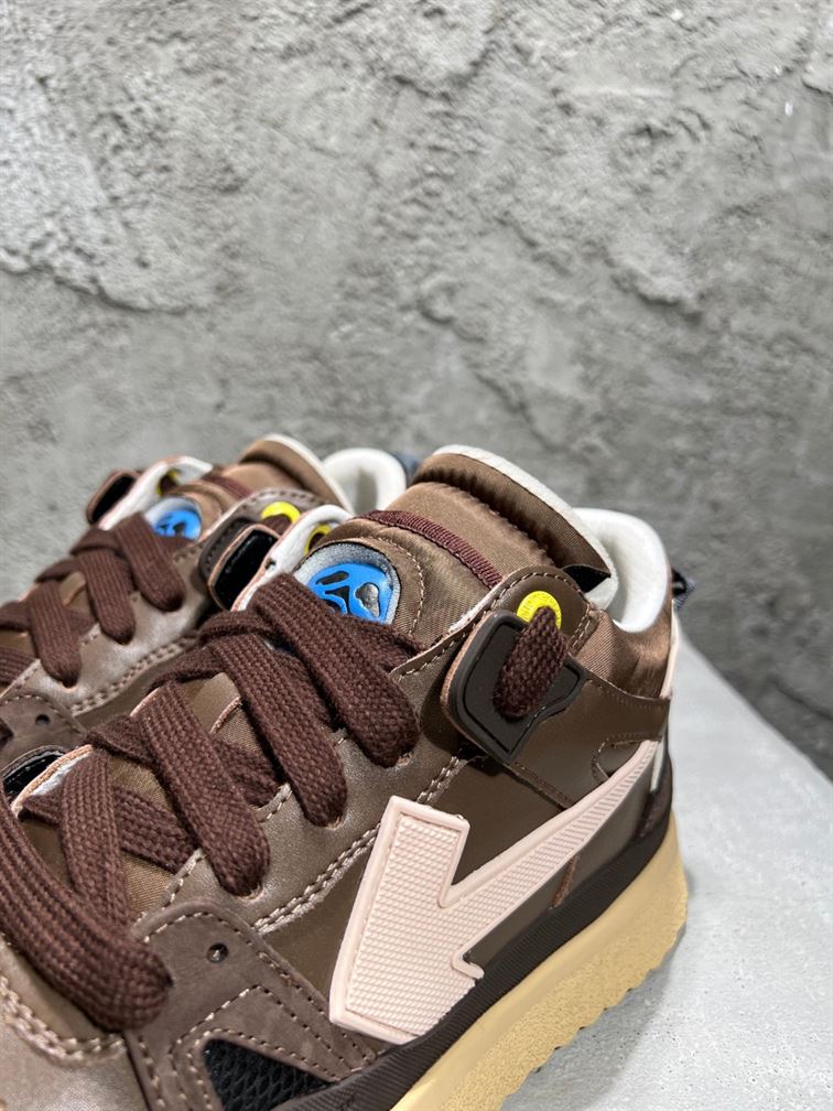 OFF-WHITE SPONGE MID-TOP SNEAKERS BROWN BEIGE - OFW041