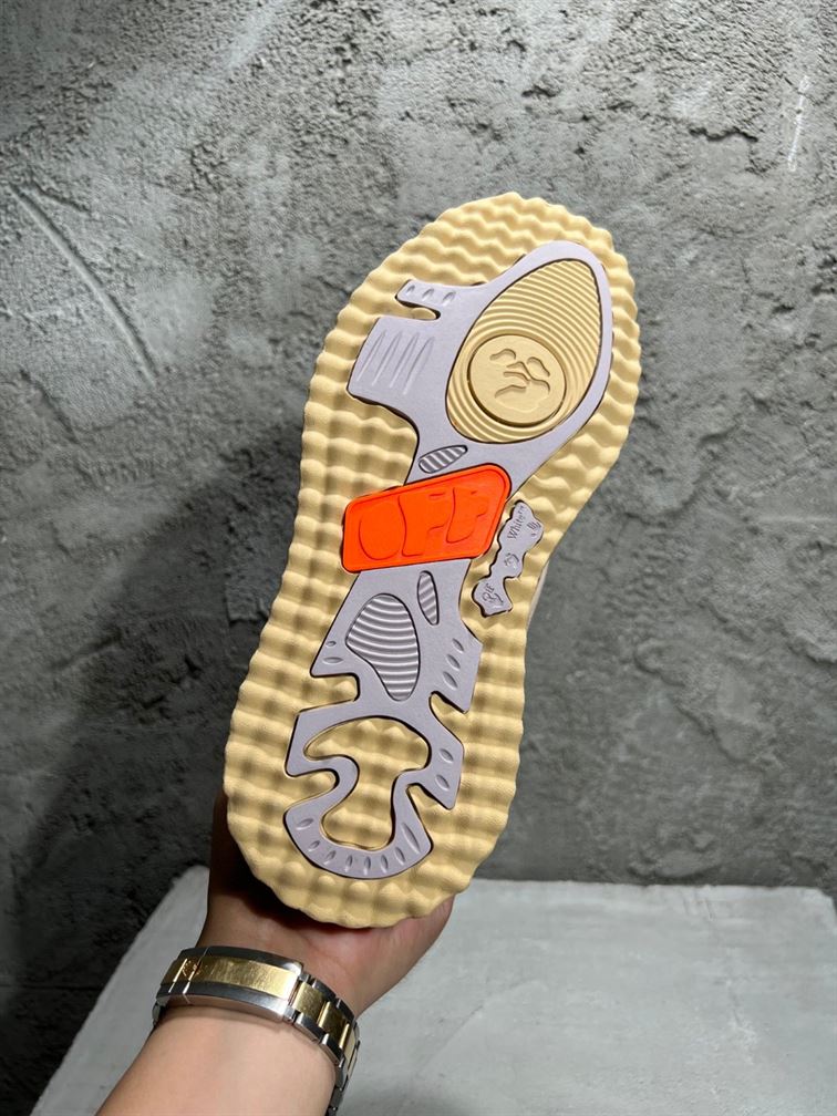 OFF-WHITE SPONGE MID-TOP SNEAKERS BROWN BEIGE - OFW041