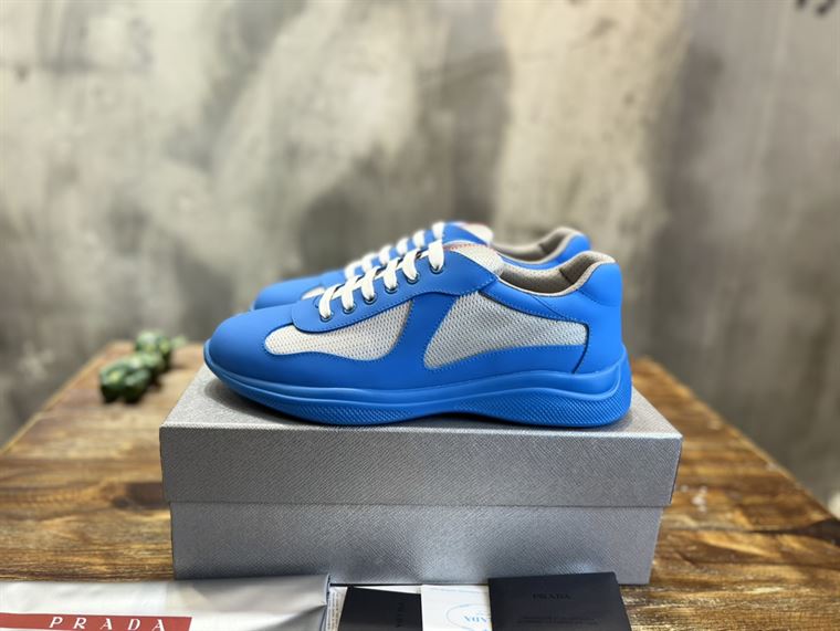 PRADA AMERICA'S CUP SOFT RUBBER AND BIKE FABRIC SNEAKERS - PRS043