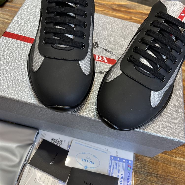 PRADA AMERICA'S CUP SOFT RUBBER AND BIKE FABRIC SNEAKERS - PRS045