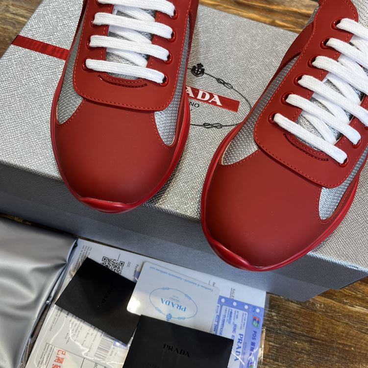 PRADA AMERICA'S CUP SOFT RUBBER AND BIKE FABRIC SNEAKERS - PRS046