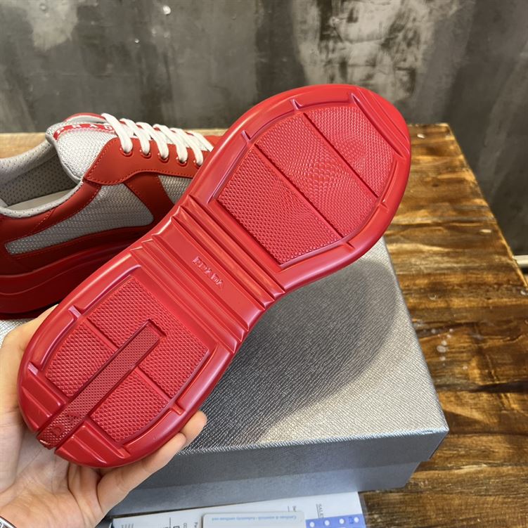 PRADA AMERICA'S CUP SOFT RUBBER AND BIKE FABRIC SNEAKERS - PRS046