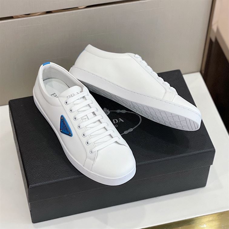 PRADA BRUSHED LEATHER SNEAKERS - PRS012
