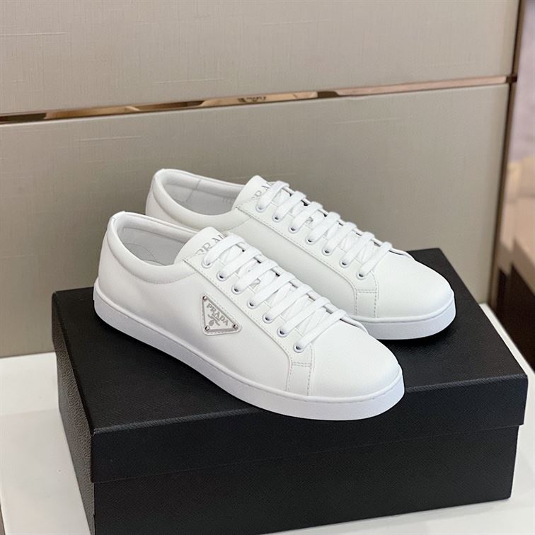 PRADA BRUSHED LEATHER SNEAKERS - PRS014