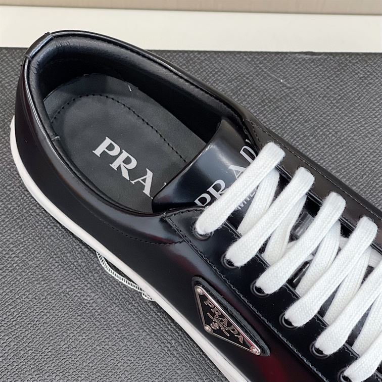 PRADA BRUSHED LEATHER SNEAKERS - PRS015