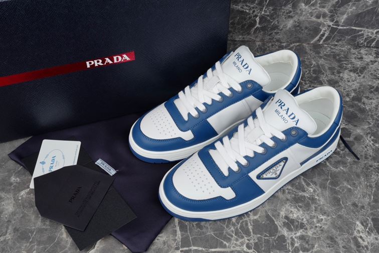 PRADA DOWNTOWN LEATHER SNEAKERS - PRS070