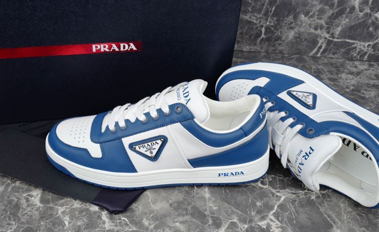 PRADA DOWNTOWN LEATHER SNEAKERS - PRS070