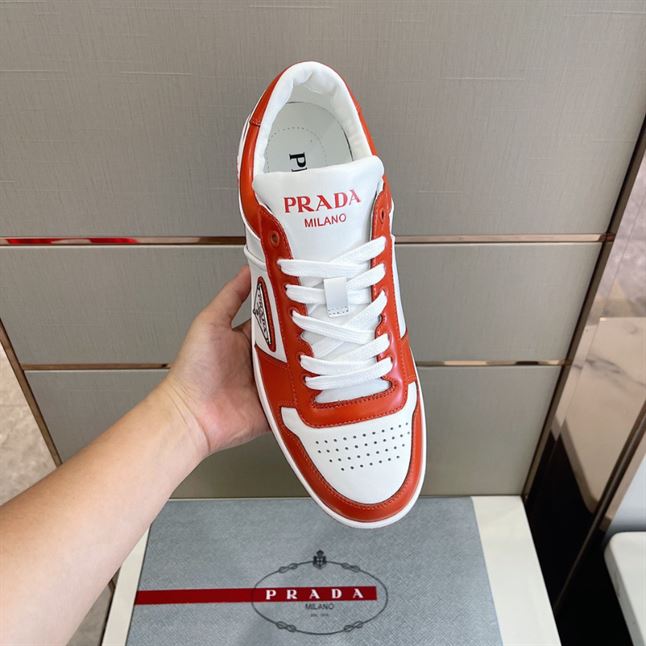 PRADA DOWNTOWN LEATHER SNEAKERS - PRS071