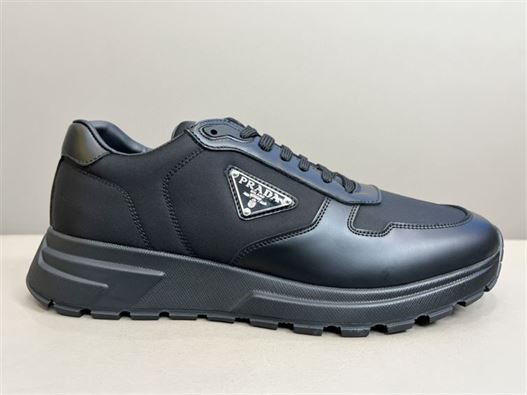 PRADA PRAX 01 RE-NYLON AND BRUSHED LEATHER SNEAKERS - PRS027