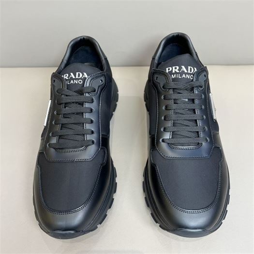 PRADA PRAX 01 RE-NYLON AND BRUSHED LEATHER SNEAKERS - PRS027