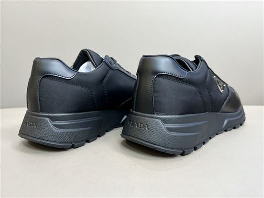 PRADA PRAX 01 RE-NYLON AND BRUSHED LEATHER SNEAKERS - PRS027