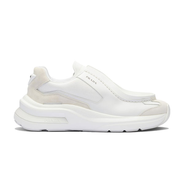 PRADA SYSTEME BRUSHED LEATHER SNEAKERS - PRS048