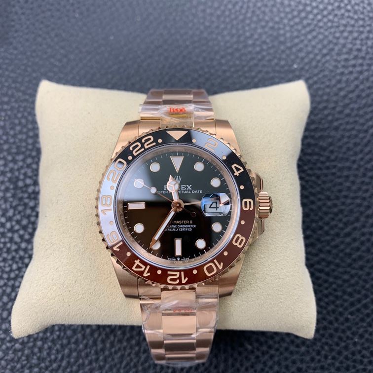ROLEX GMT-MASTER II EVEROSE GOLD ROOT BEER BROWN 40MM