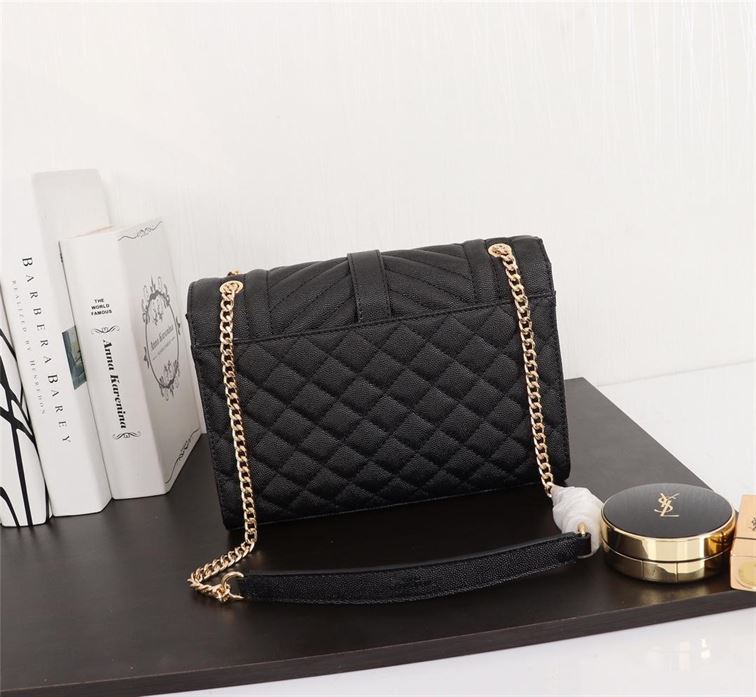 YSL ENVELOPE MEDIUM CHAIN BAG IN SUPPLE