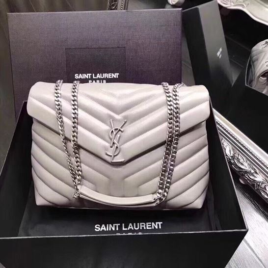 YSL LOULOU WHITE BAG