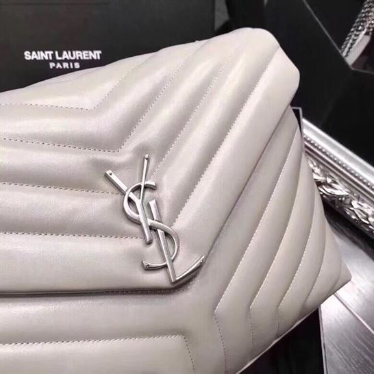 YSL LOULOU WHITE BAG