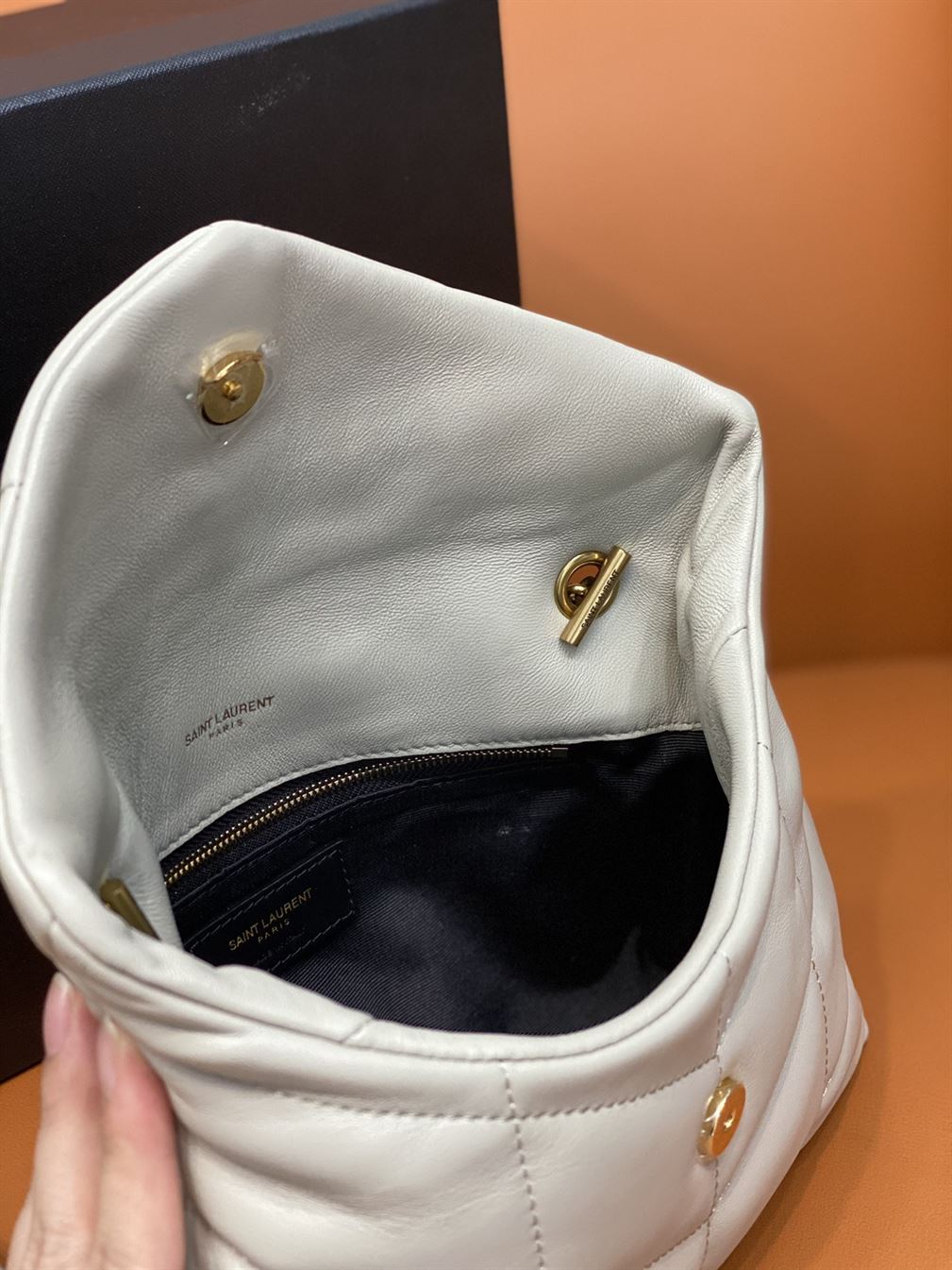 YSL PUFFER TOY BAG IN QUILTED LAMBSKIN