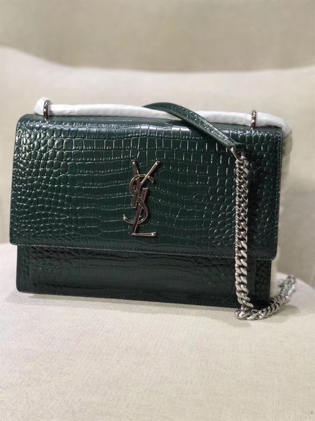YSL SUNSET MOSS GREEN BAG