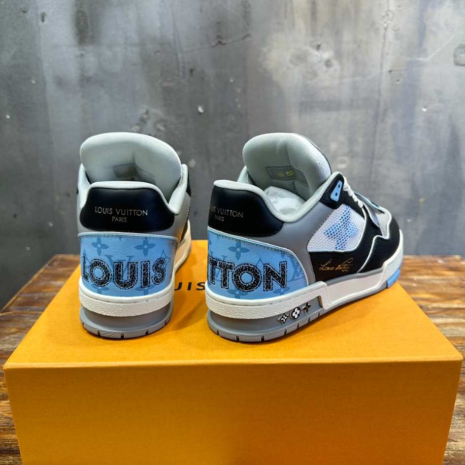 Louis Vuitton Trainer Blue Grey Black Sneaker