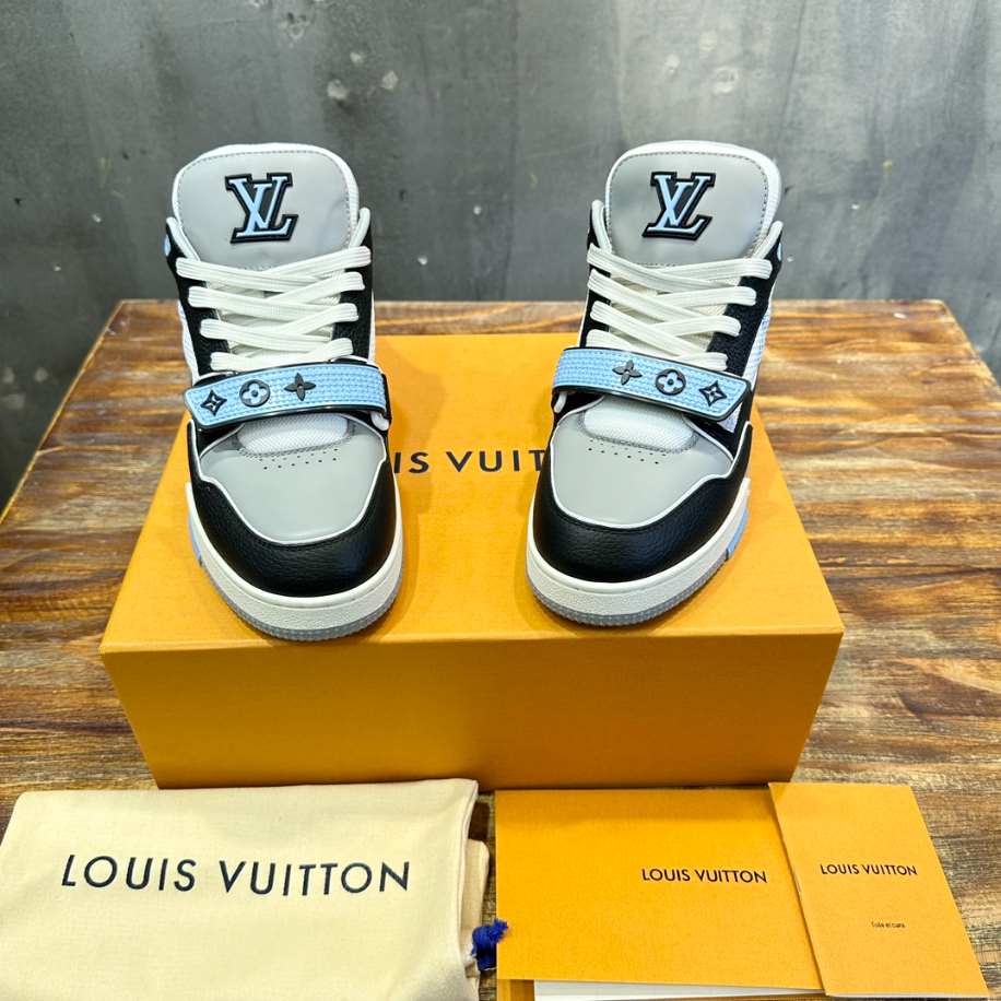 Louis Vuitton Trainer Blue Grey Black Sneaker