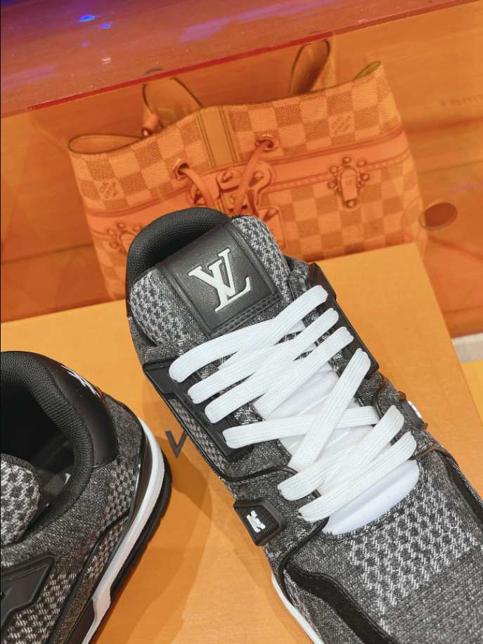 Louis Vuitton Trainer Black Damier 3D Denim Sneaker