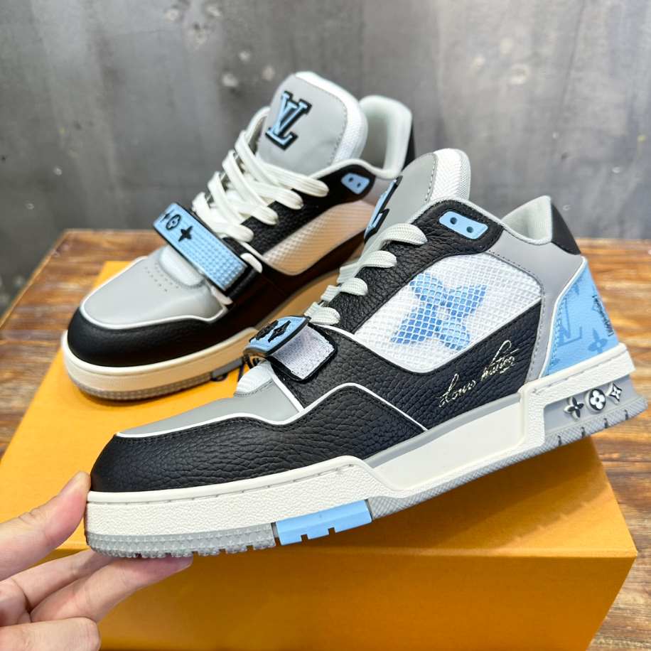 Louis Vuitton Trainer Blue Grey Black Sneaker