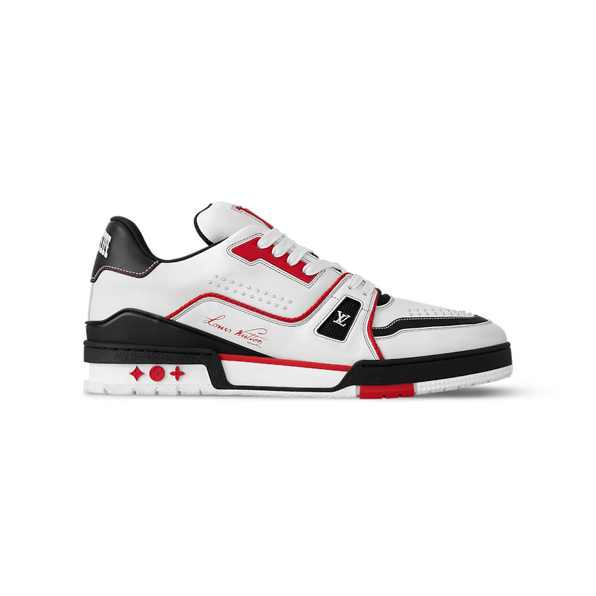 Louis Vuitton Trainer White Red Low Sneaker
