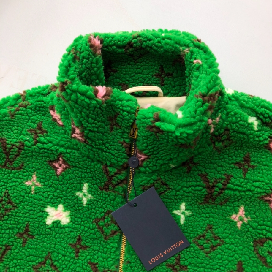 Louis Vuitton Monogram Fleece Green Jacket - LVC045