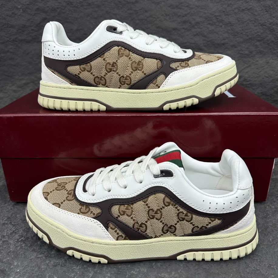 Gucci Re-Web Sneaker 'GG Canvas - Beige Ebony' - GCC157