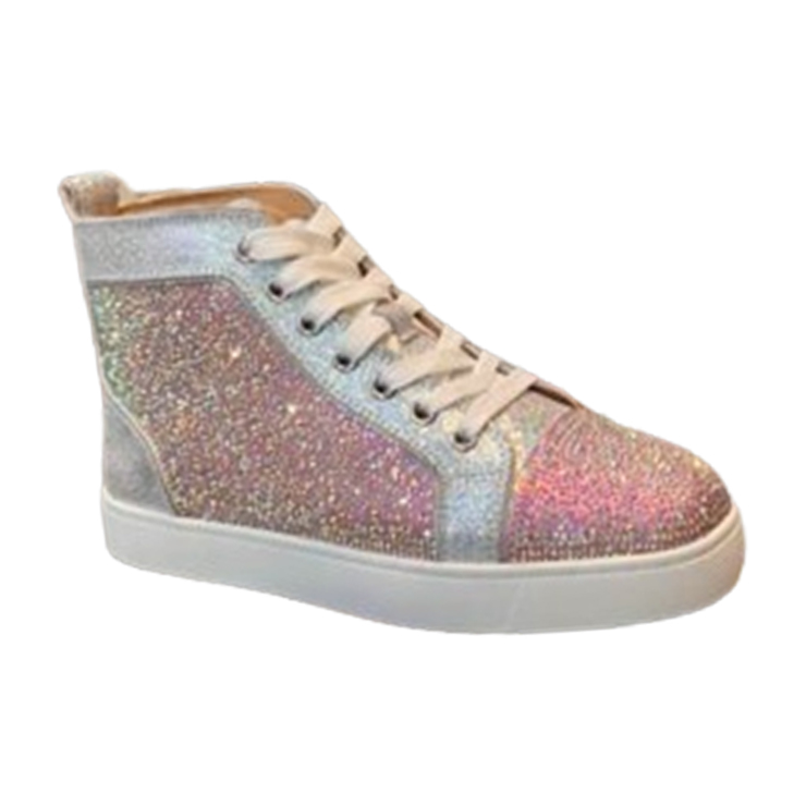 Christian Louboutin Low Top Pink Silver Sneaker - CLS051
