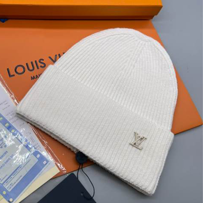 Louis Vuitton Ahead Cream Beanie Hats - LVC011