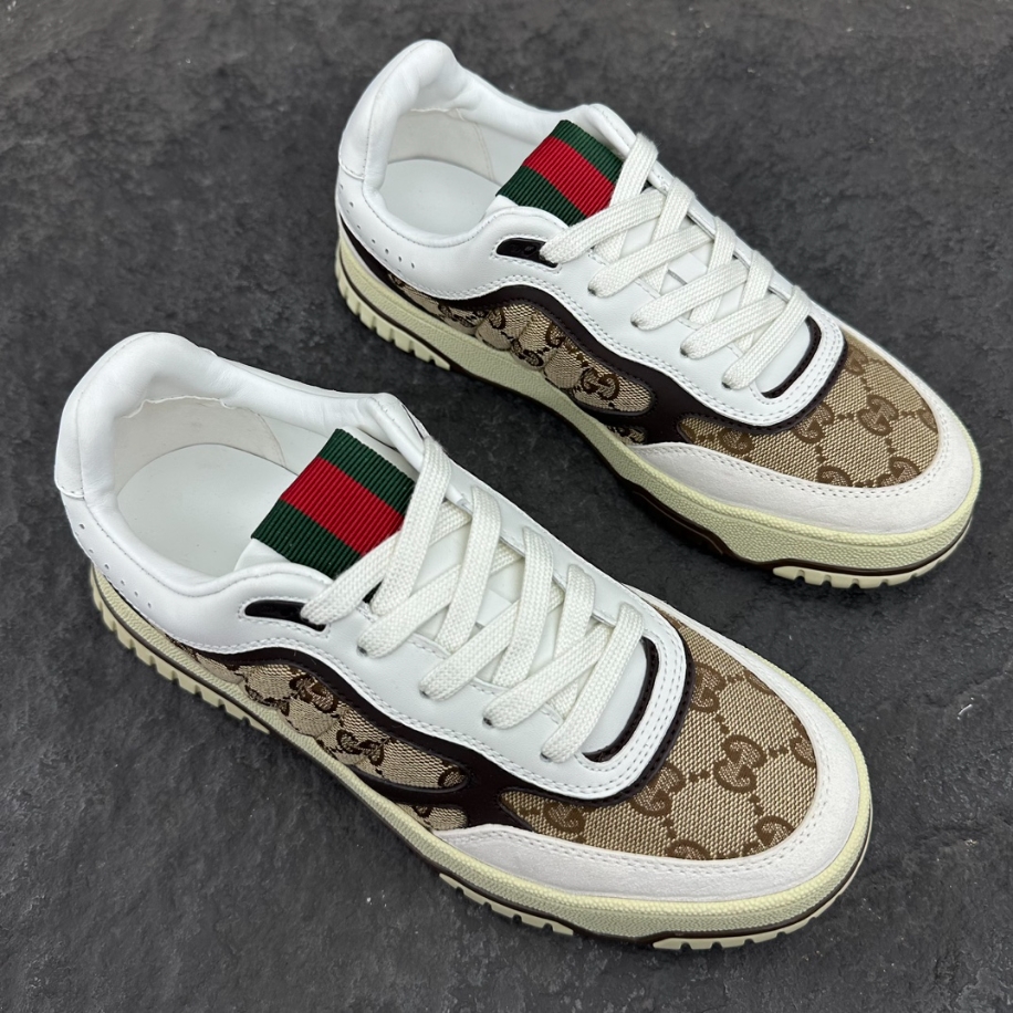 Gucci Re-Web Sneaker 'GG Canvas - Beige Ebony' - GCC157