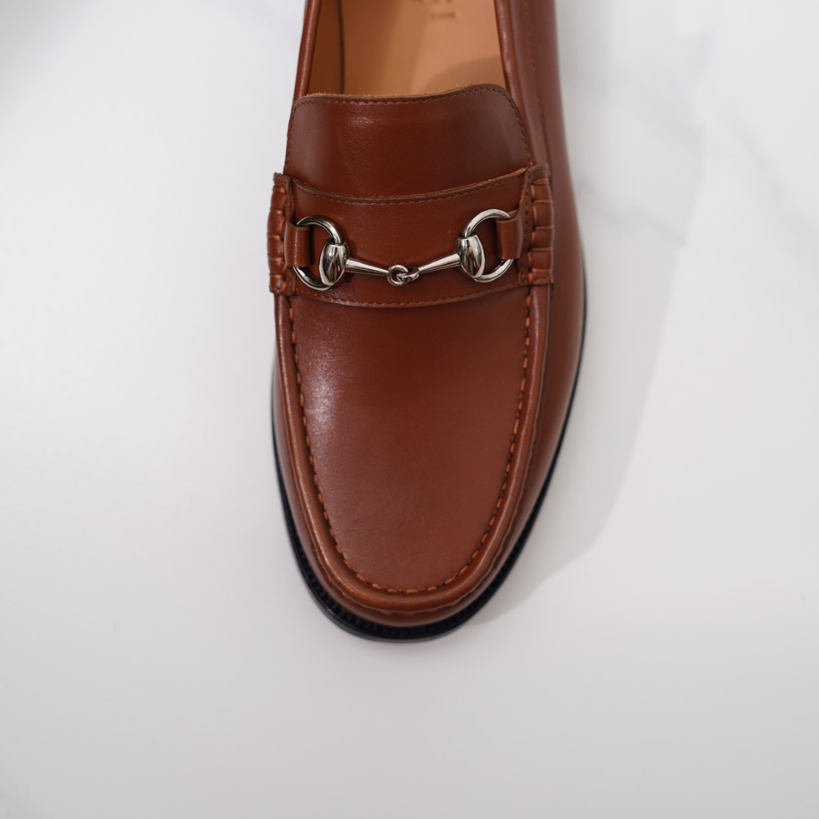 GUCCI LEATHER BROWN LOAFER - GL057